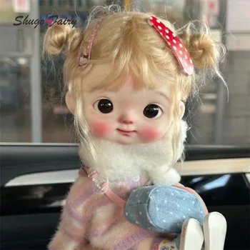 DaMeng Bjd 인형 1/6 Xiaofeiyang Blythe Reborn QbabyBig Head 스마일 송진 볼 조인트 아트 장난감, 소녀용 Shugafairy 인형