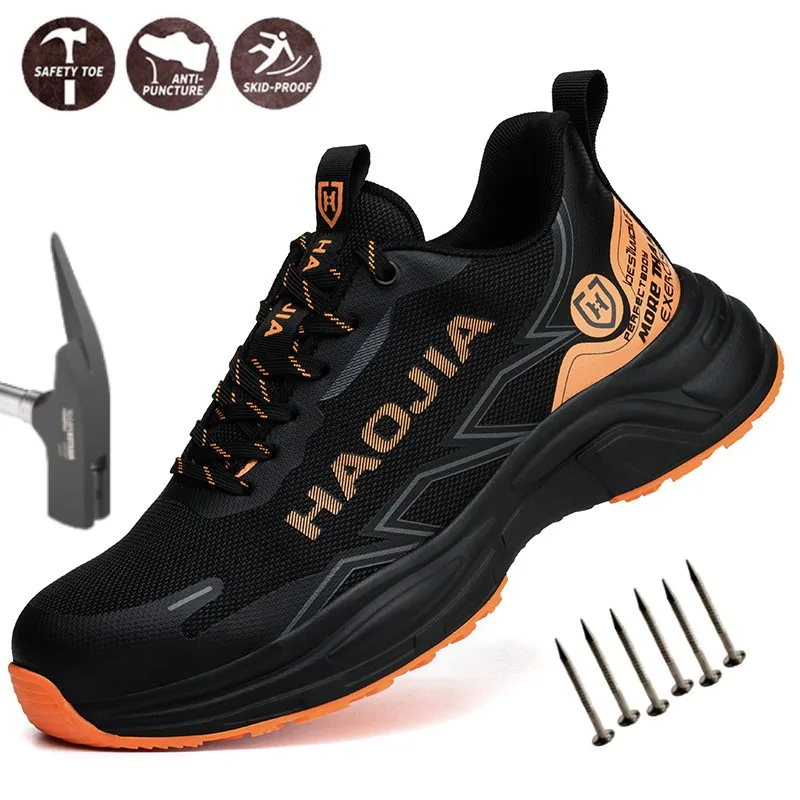 

Steel Toe Indestructible Safety Shoes Anti-puncture Protection Safety Shoes Non Slip Lightweight Breathable Sneakers for Men