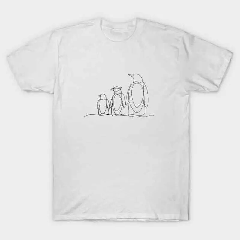 

Футболка Penguin Line Art S 5XL Быстрая доставка