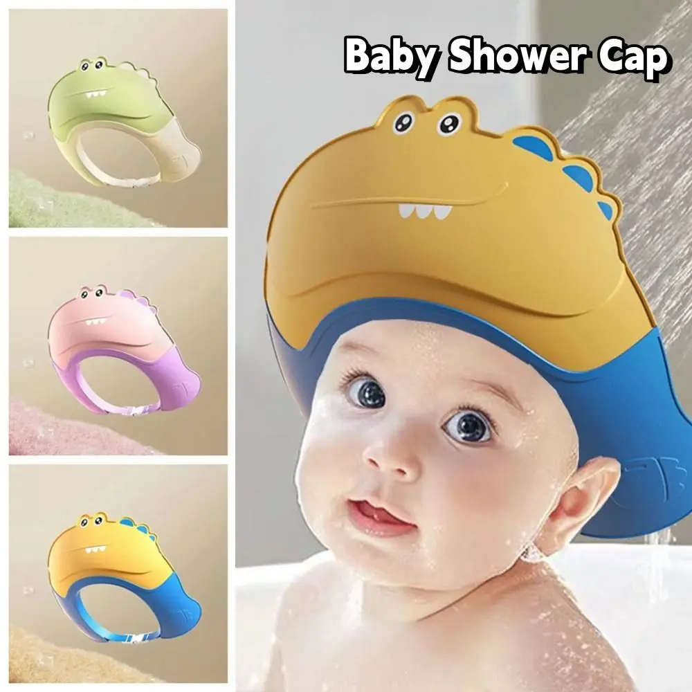 

New Cute Animal Shape Baby Shower Cap Soft Adjustable Baby Shampoo Cap Waterproof Eye Ear Protection Children's Bath Cap For