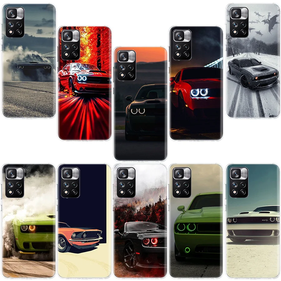 Чехол для телефона Challenger Muscle Car для Xiaomi Redmi Note 11 12 14 13 Pro Plus 5G 14S 4G 12S 10 10S 11T Pro 11S 11E Coque Fundas TP