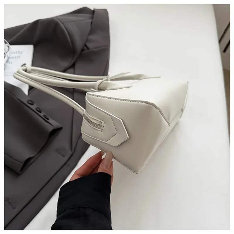 Vintage Lange Schultertasche für Damen, Luxuriöse Rindsleder-Handtasche, Damen-Umhängetasche für Pendlerinnen und Einkäufe – Detail 20