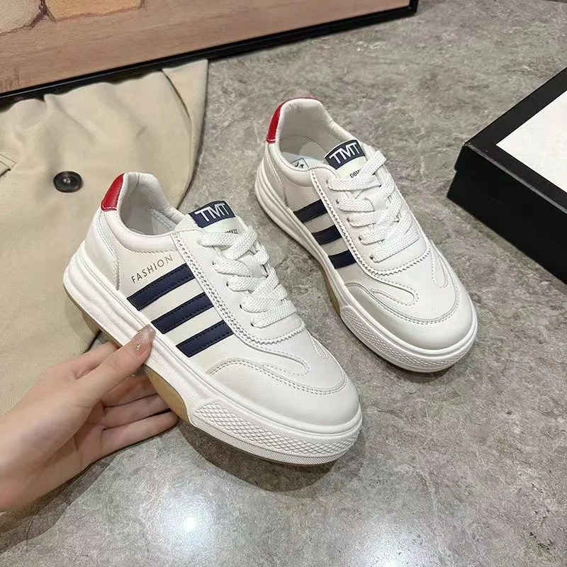 Little White Shoes 2023 Spring/Summer New Thick Sole Shoes Popular Casual Women's Sports Versatile Flat Bottom Women's Shoes