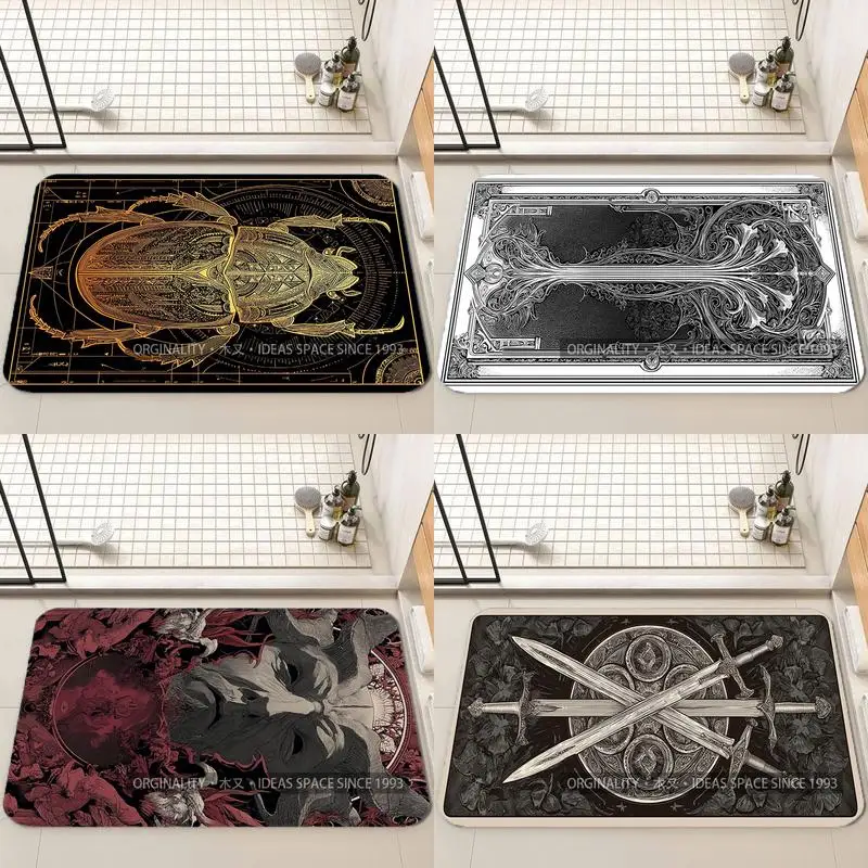 

Golden Beetle Pattern Mat Living Room Decoration Home Sofa Non-Slip Carpet Study Bedroom Tatami Children'S Soft Floor Mat