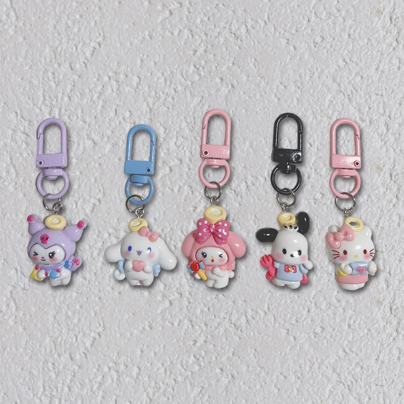 Cartoon Kuromi Melody Pochacco Cinnamoroll Kt Pendant Cute Anime Keychain Bag Hanging Decoration Accessories Gifts