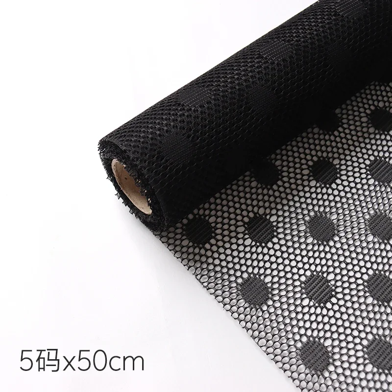 50 cm * 5 yards Roll Mesh Half Clear Bloem Inpakpapier Gaas Stippen Boeket Verpakking Garens Bloemist Materialen Bruiloft Holle Garen