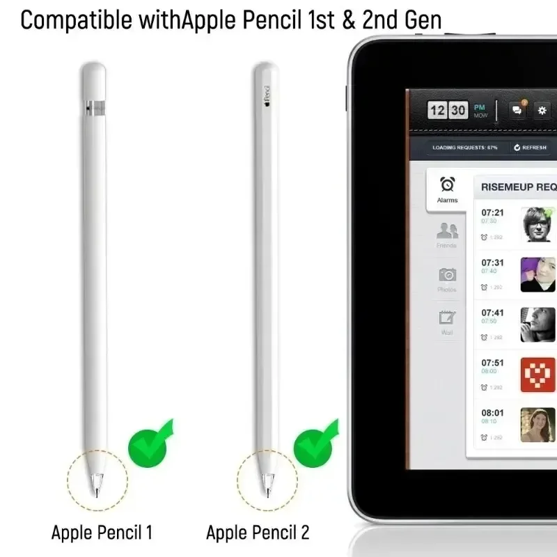 4-1Pcs Replacement Pencil Tips for Apple Pencil 1 2 3 Pro/USB-C Silicone Protective Cap Touch Screen Stylus Pen Nibs for IPencil image 4