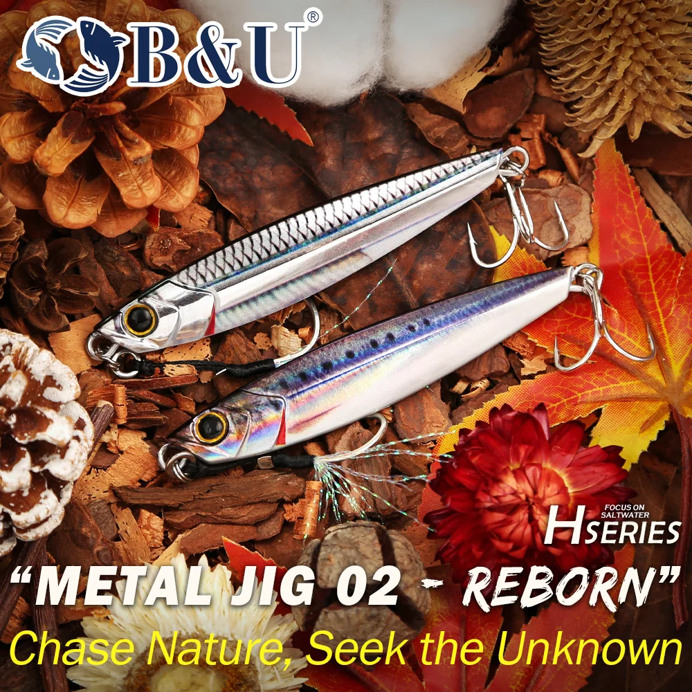 B&U Metall-Jig Salzwasser-Angelköder Gießköder für Thunfisch Makrele Bonito Ufer-Jigging Assist-Haken – Detail 6