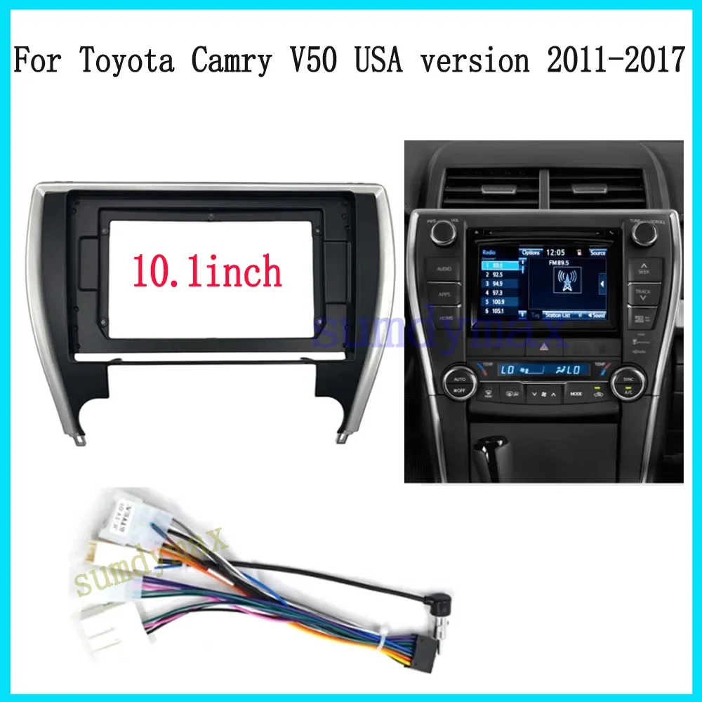 

10,1-дюймовый адаптер рамки для автомобильного радиоприемника для Toyota Camry V50, американская версия 2011-2017, комплект приборной панели Android, лицевая панель, лицевая панель, лицевая панель, лицевая панель, лицевая панель, рамка