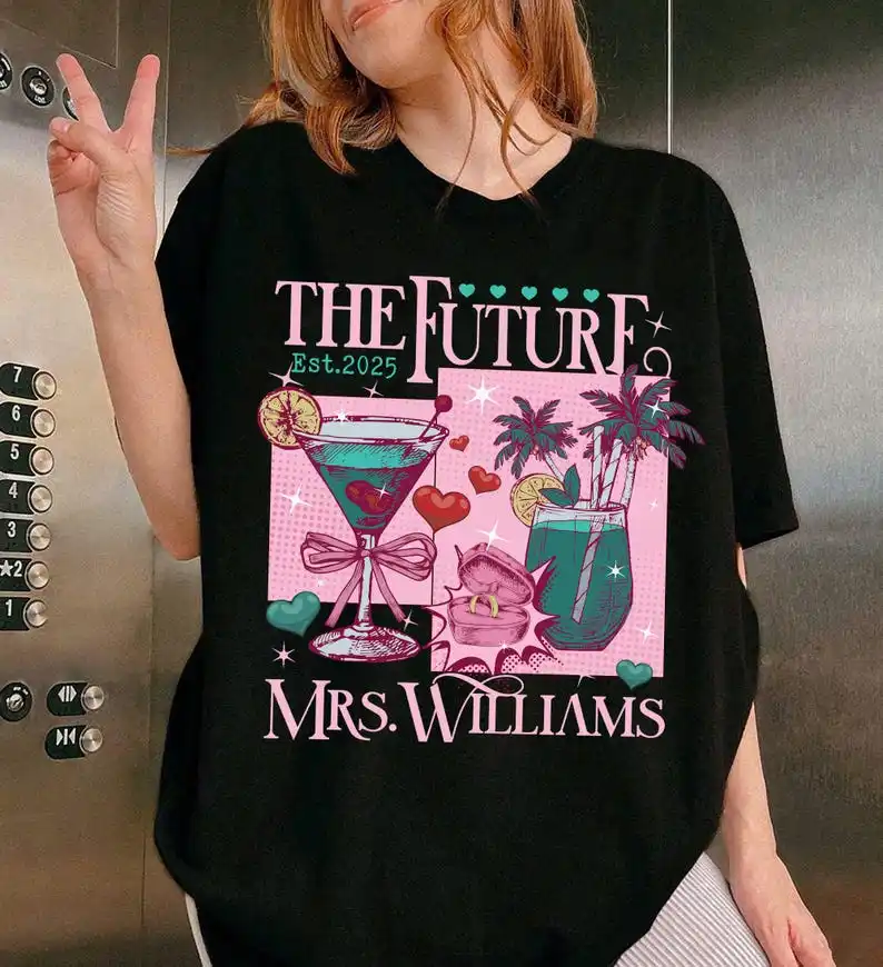 Custom Future Mrs. Shirt, Personalized Bride To Be Tee, Newly Engaged Gift for Fiancee T-Shirt, in My Engaged Era Shirt