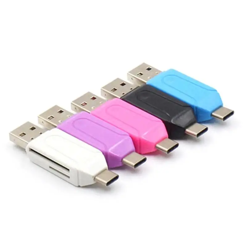 2 In 1 USB Type C / USB / USB TF Memory Card Universal Reader OTG Adapter HOT Mini Card Reader For PC Cell Phone