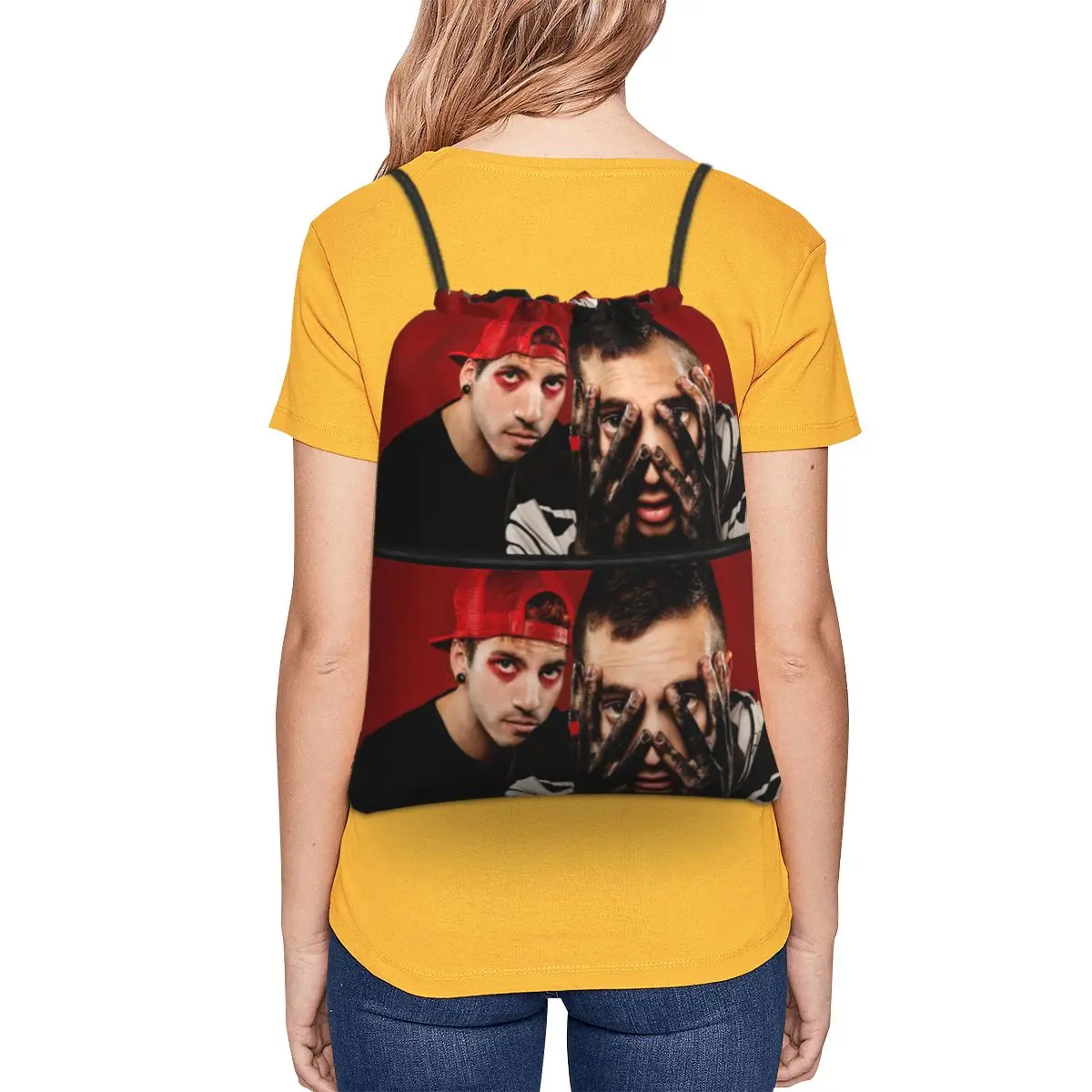 T-Twenty One P-Pilots Backpacks Casual Drawstring Bags Sundries Bag Book Bags for Man Woman Students