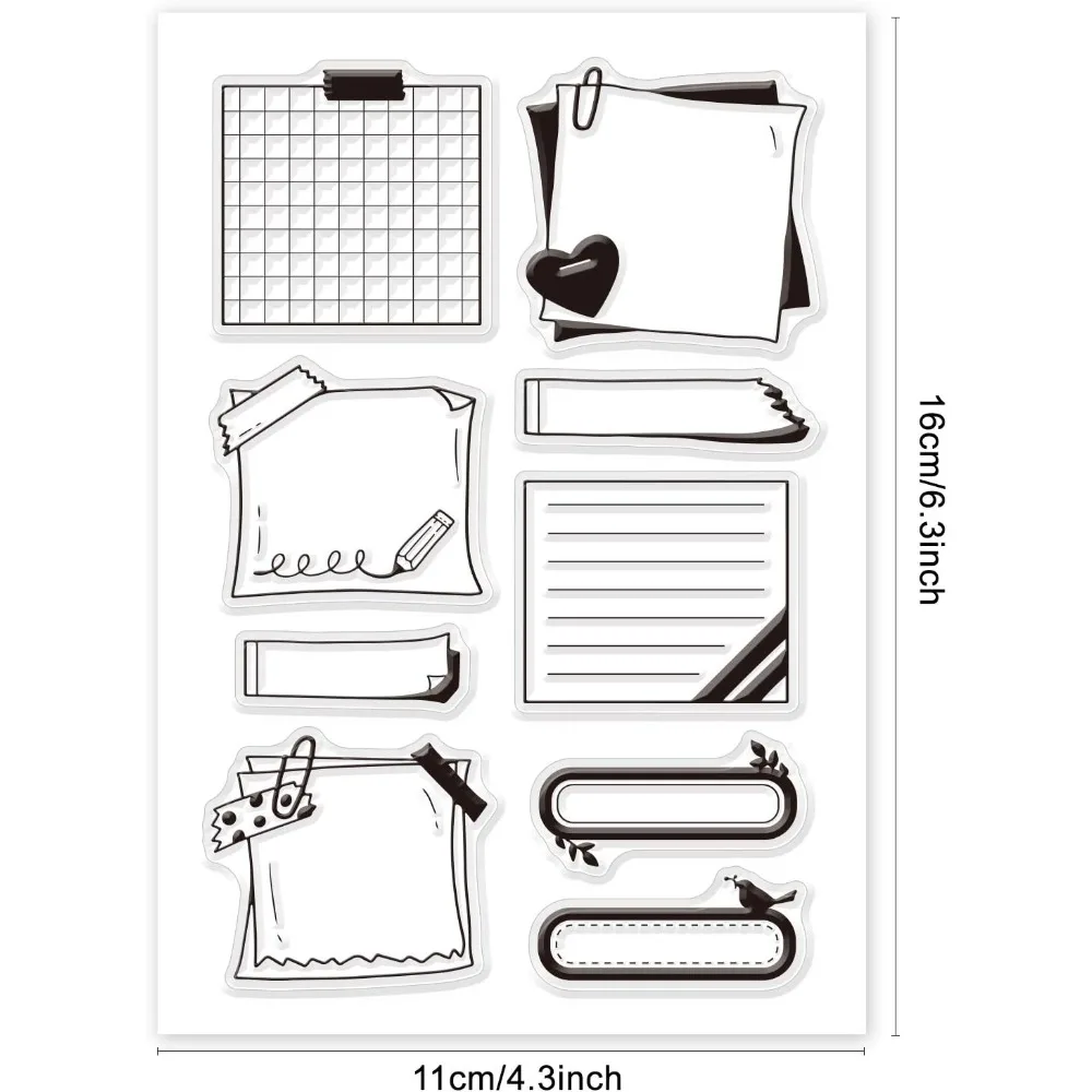 Calendar Planner Clear Stamps Planner Transparent Silicone Stamp Seal for Card Making Decoration and DIY Scrapbooking