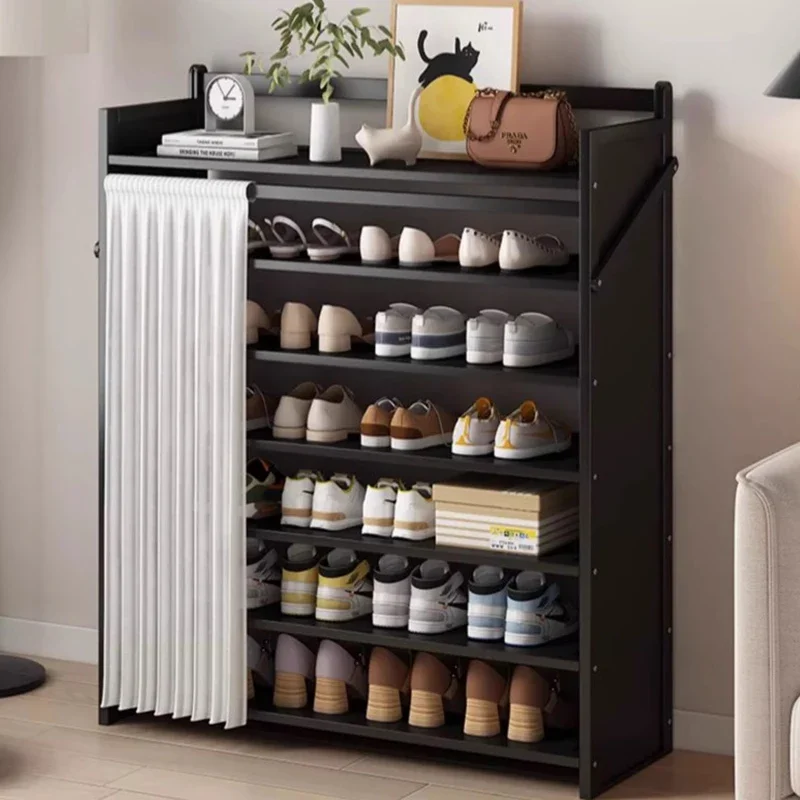 

Ergonomic Layer Shelf Shoe Cabinet Narrow Tall High Quality Shoe Cabinet Storage Wood New Princess Zapatero Hotel Furniture