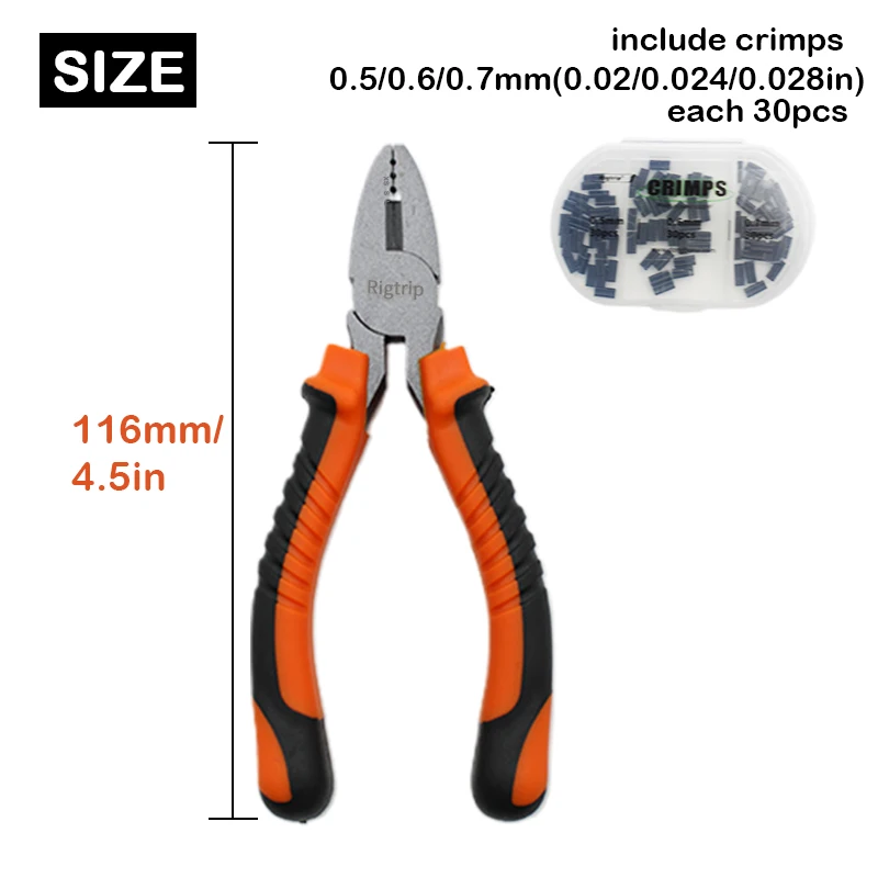 1Set Carp Fishing Tool Crimping Pliers For Neat Chod Rigs And Booms Fit Fluorocarbon Stiff Link Crimps 0.5/0.6/0.7mm Accessories