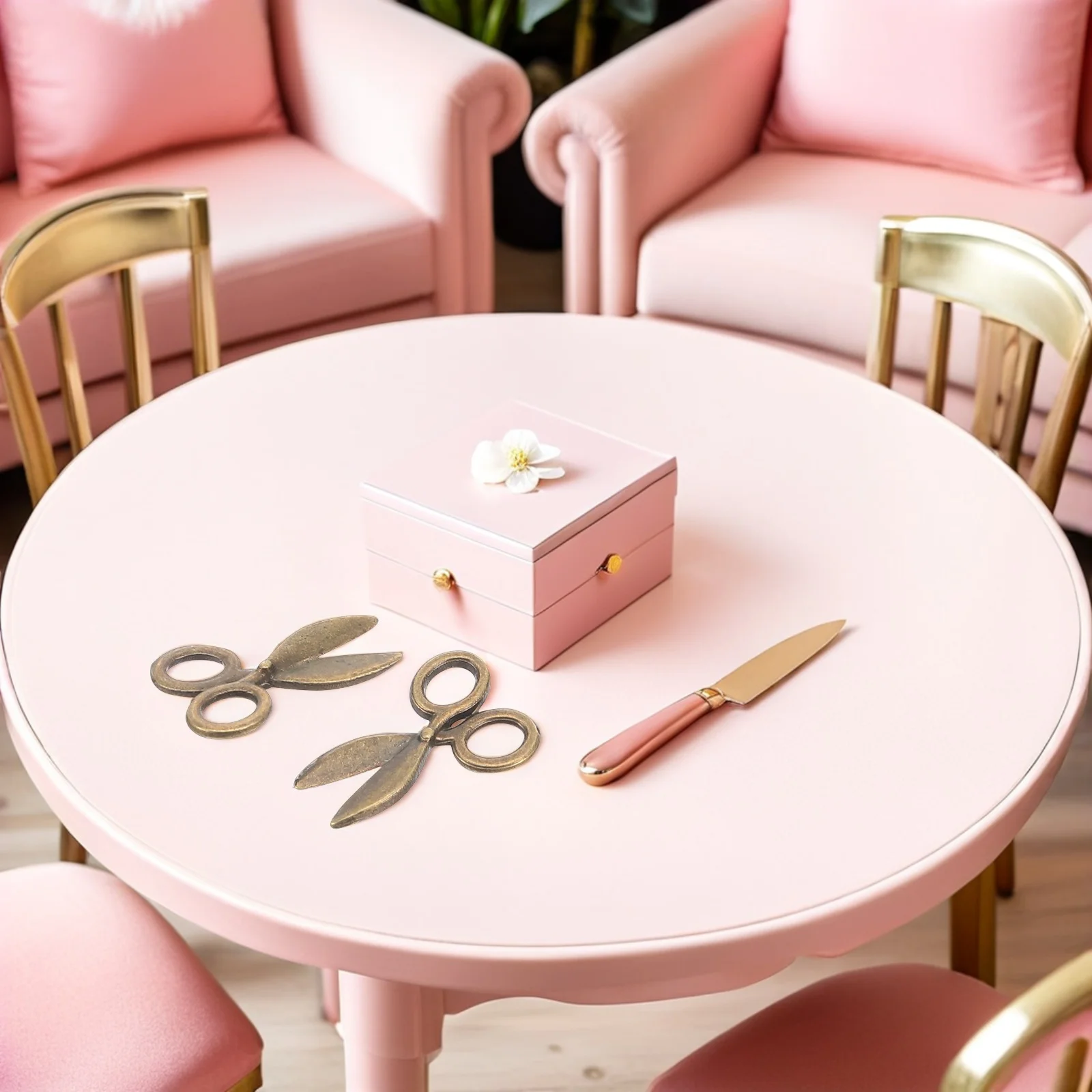 

50pcs Mini Alloy Scissors Shears For Dollhouse Sewing Tools Vintage Style Accessories Micro Landscape Decor