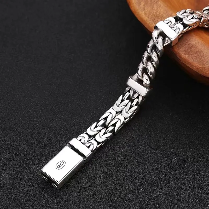Wholesale S925 Sterling Silver Bracelet Fashion Personality Bracelet Thai Silver Dominant Fashion Men's Bracelet Fashion