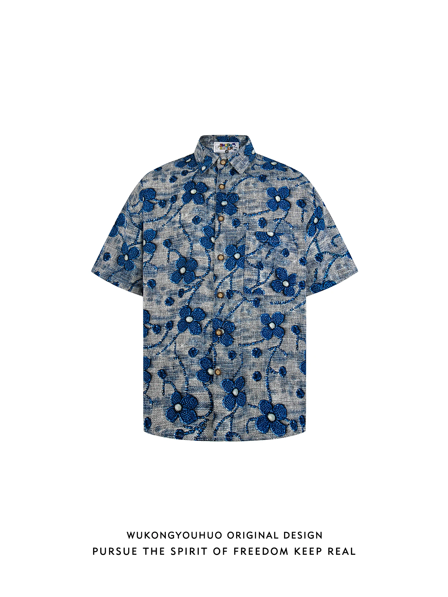 

Летняя свободная мужская рубашка в американском винтажном стиле, повседневная молодежная рубашка с коротким рукавом, молодежный тренд