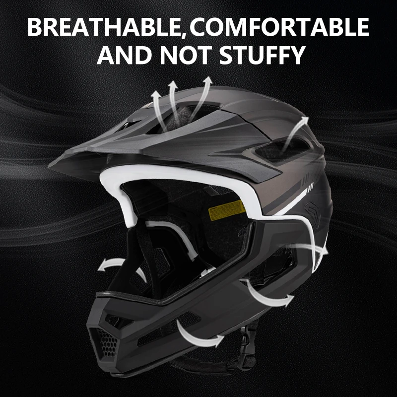 Nowy kask rowerowy dla dorosłych Eastinear Full-face Odpinany kask motocyklowy do jazdy na deskorolce chroni głowę