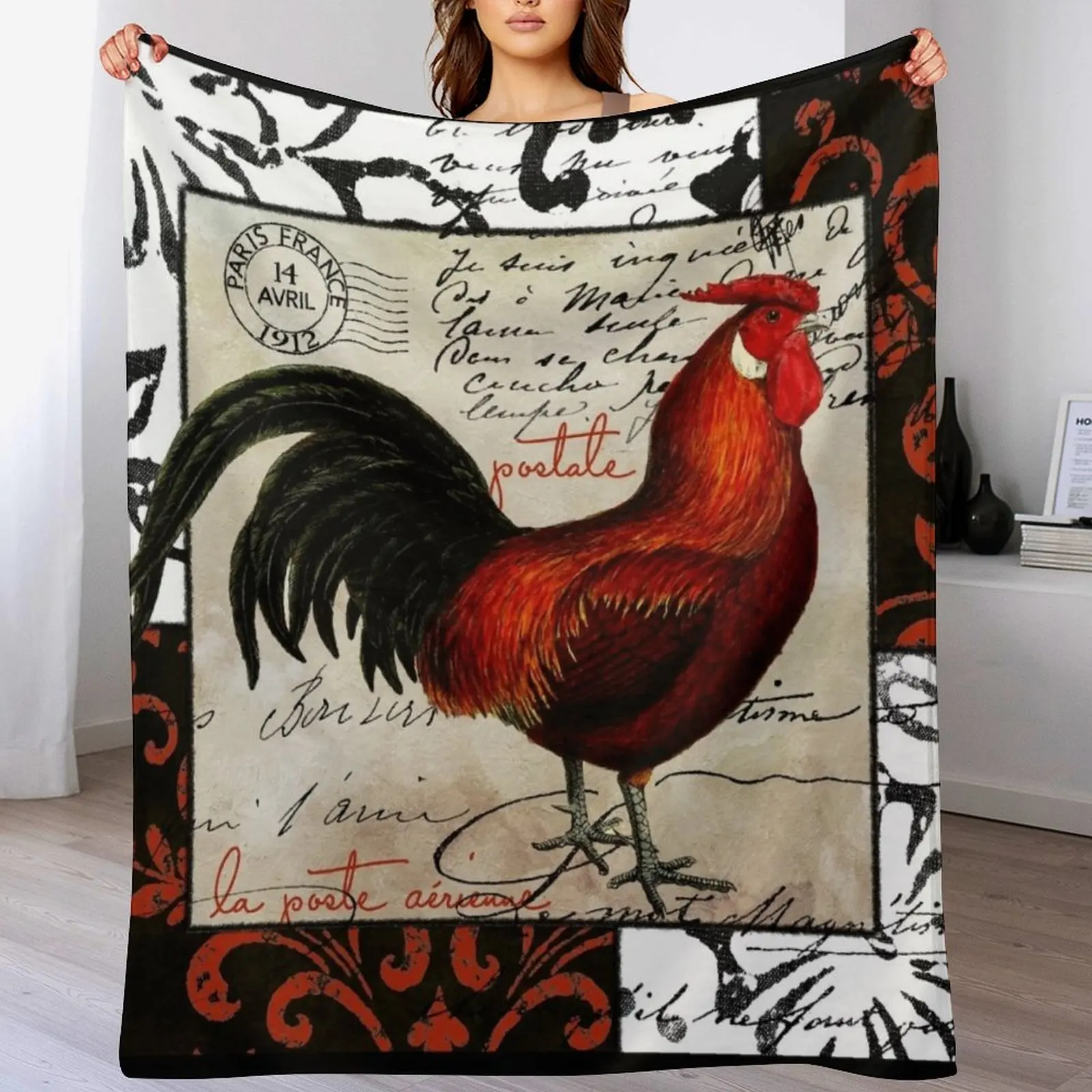 Europa II Rooster Throw Blanket Picnic cosplay anime Cute Blankets