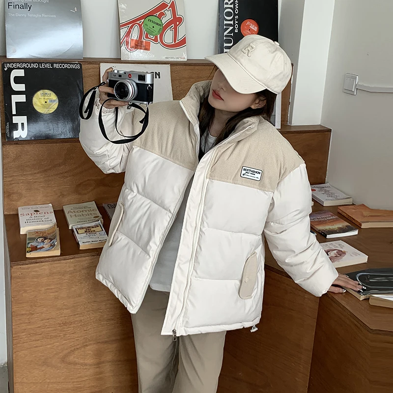 

Женские парки, удлиненные осенние парки, сращенные кнопки, укороченный пояс со вставками, городской молодежный минималистичный художественный простой 2025 г.