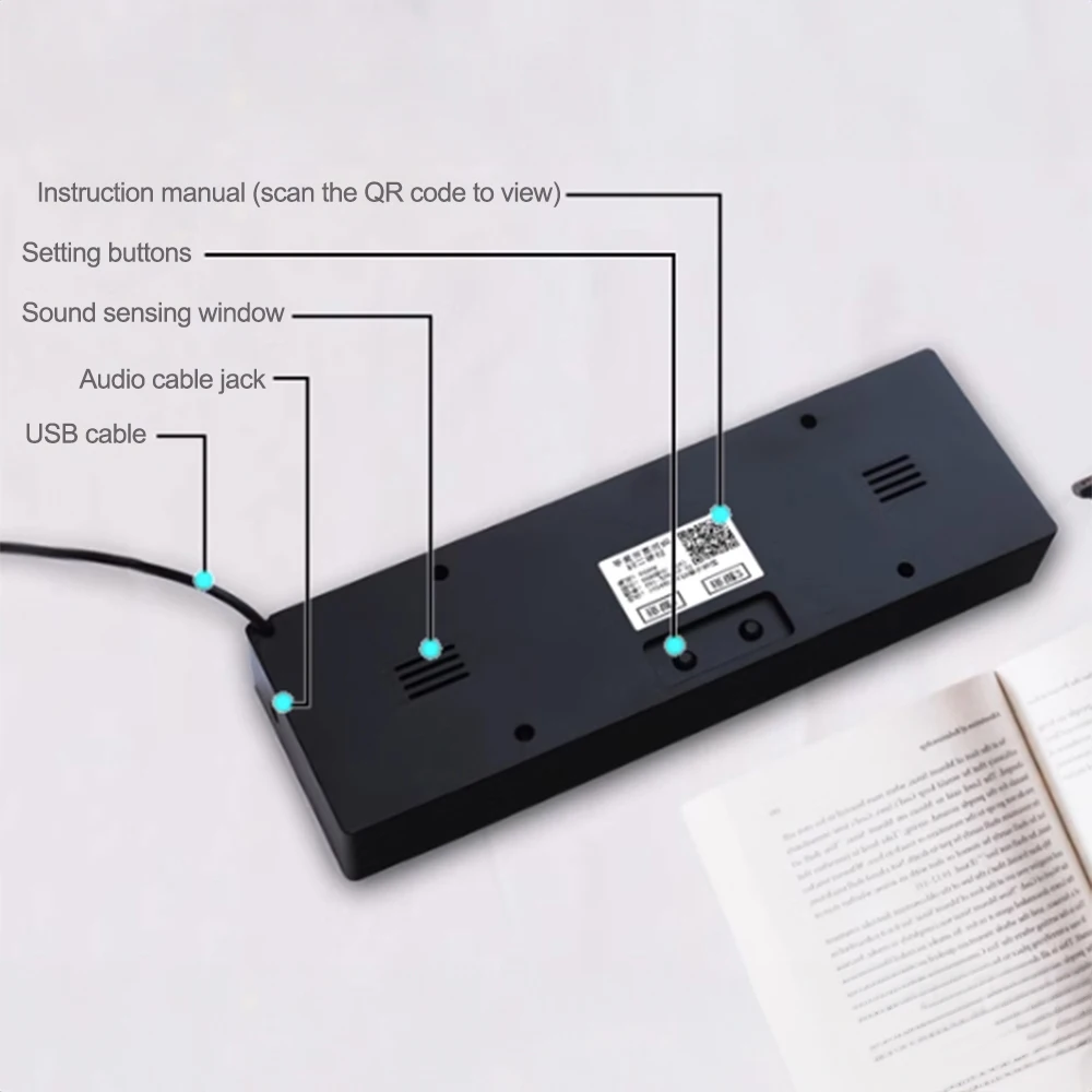 LED-Musik spektrum Rhythmus-Anzeige RGB-Licht elektronische Uhr sprach aktivierte Auto zentrale Vu LED Audio-Pegel anzeige Meter Lampe