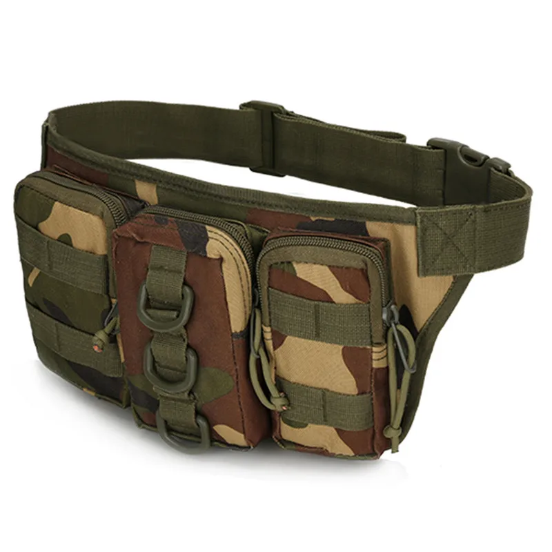 Waist Bag Camouflage Hunting Pack Multi-function Nylon Outdoor Sports Storage Pockets Convenient Molle Triple Bags 2023