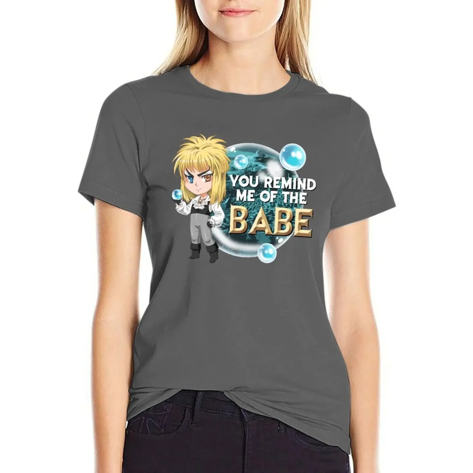 

Jareth, the goblin chibi T-shirt tees Aesthetic clothing animal print shirt for girls Woman fashion