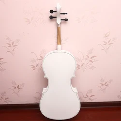 White Basswood cello 4/4 Maple back side panel student cello stringed instrument beginner professional violoncello