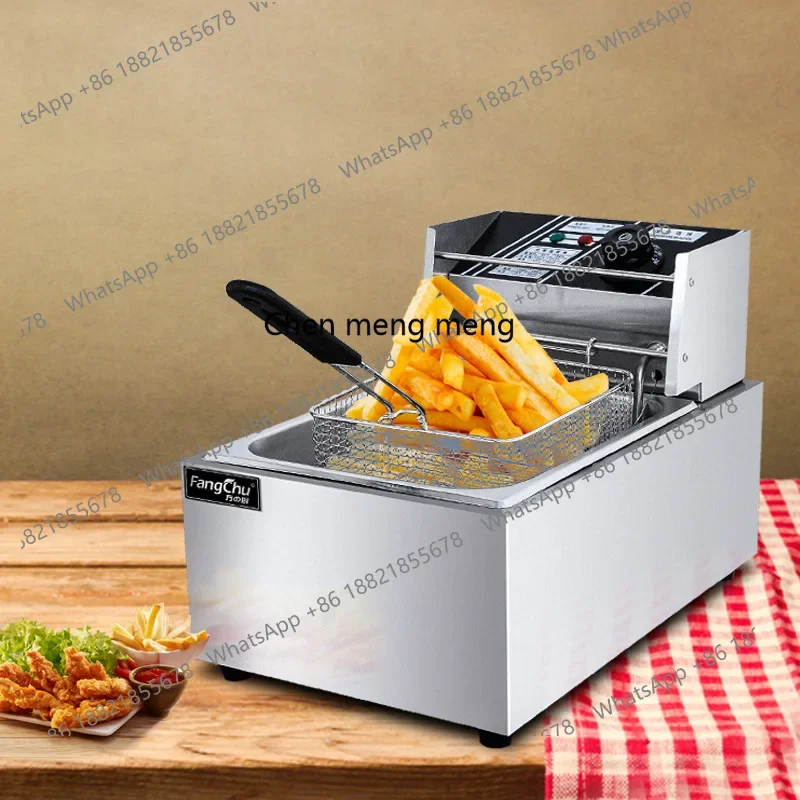A07 Single cylinder electric fryer Commercial double cylinder fried chicken wings French fries machine Snack equipment