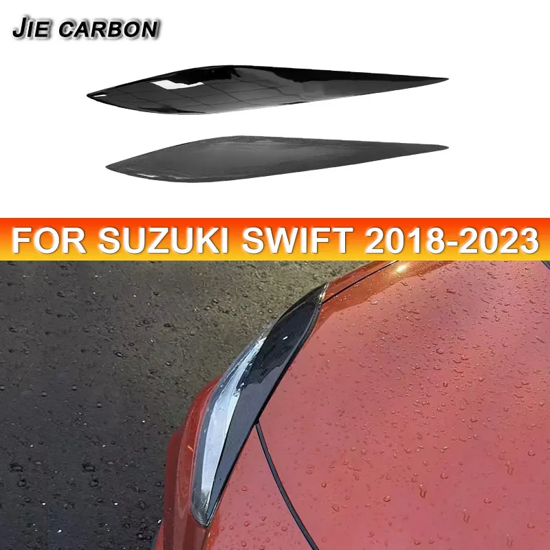 For Suzuki Yuyan ZC33S 2018+ Carbon Fiber Eyebrow Headlight Sticker Cover Trims Eyebrow Auto Accessories