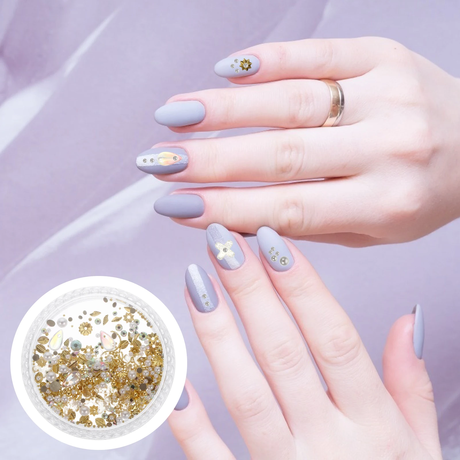 Accesorios para decoración de uñas, pegatinas de aleación de diamantes de imitación de Metal DIY, decoraciones para uñas naturales artificiales, arte de uñas para mujeres y mujeres