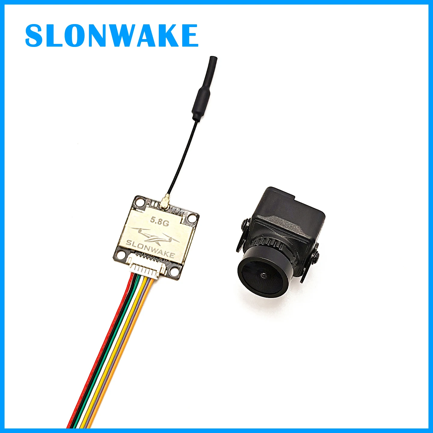 SLONWAKE Ready to use 5.8G 48CH Pit/25/100/200/600mW adjustable Transmitter and 2.5mm CMOS 1200TVL camera use for FPV RC Drone view 4