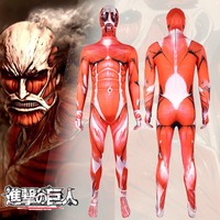 Anime Attackon Colossal titan Cosplay Muscle Suit Men Zentai Bodysuit Sexy Women Jumpsuit Superhero Adult Kids Halloween Costume