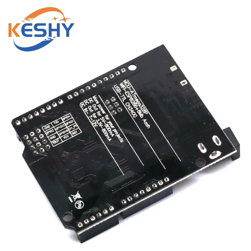 UNO + WiFi R3 ATmega328P + ESP8266 CH340 (memoria de 32Mb) 6V-9V USB-TTL CH340G para placa de desarrollo Arduino NodeMCU WeMos One