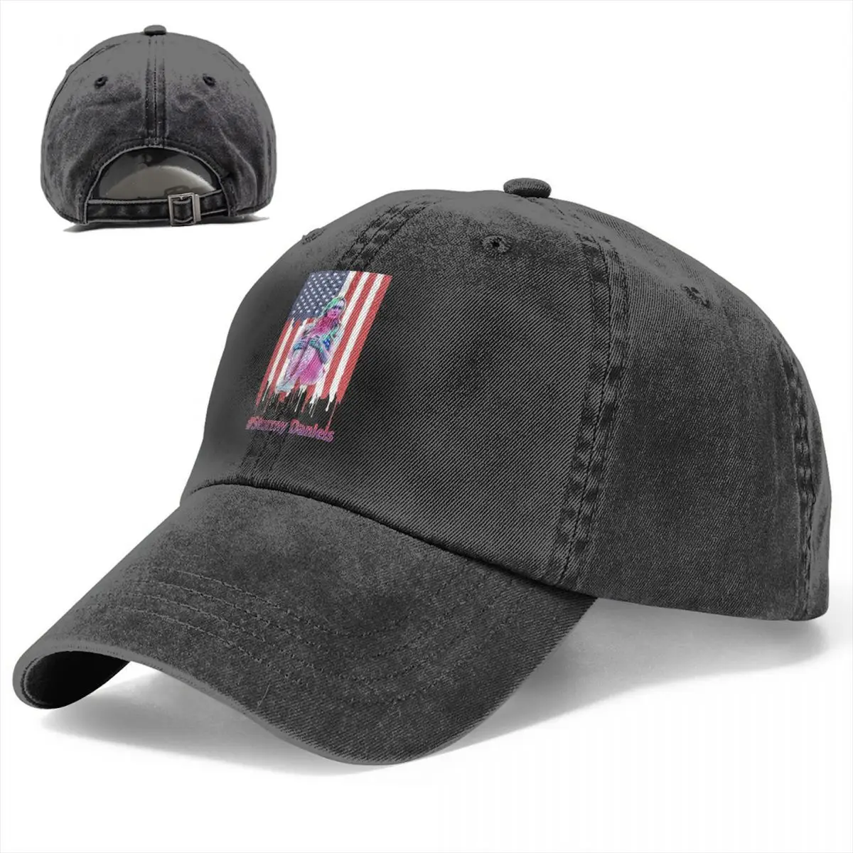 Stormy Daniels America Flag Unisex Style Baseball Caps Distressed Denim Caps Hat Vintage Outdoor Workouts Sun Cap