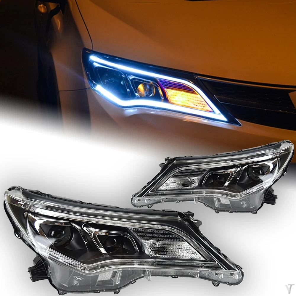 AKD Head Lamp for Toyota RAV4 Headlights 2014-2017 RAV 4 LED Headlight DRL Hid Bi Xenon Dynamic Signal Auto Accessories 2PCS