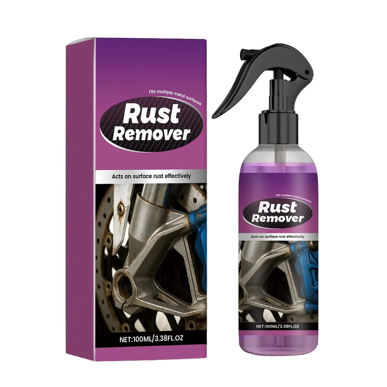 100ml Car Rust Remover Spray for Auto Paint Metal Surface Protect for Chassis ar Wheels Rim Cleaner Multi Purpose Rust Remover