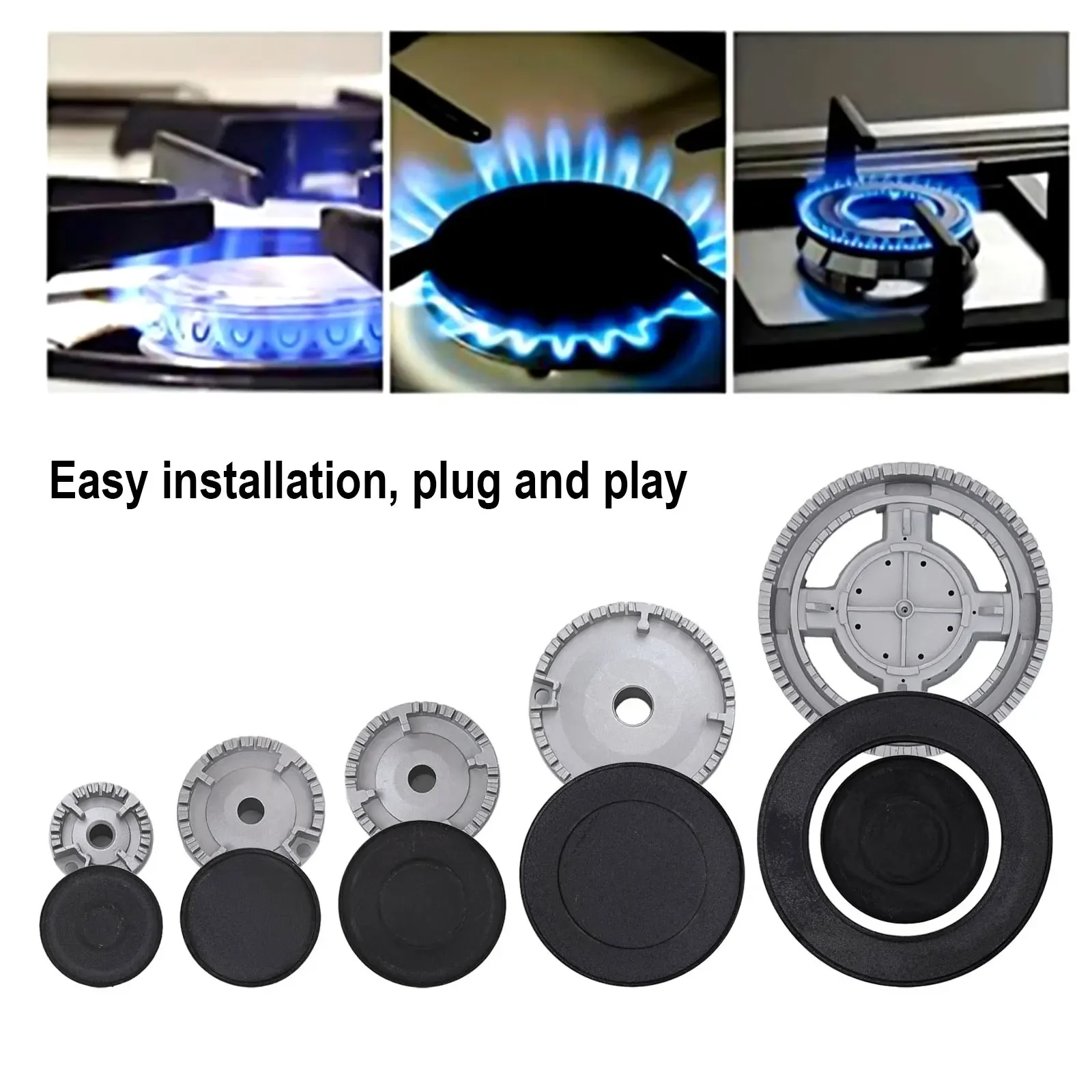 Gas Range Hood Flame Cap Cooking Comprehensive Upgrade Efficient Heat Distribution Enhanced Cooking Experience
