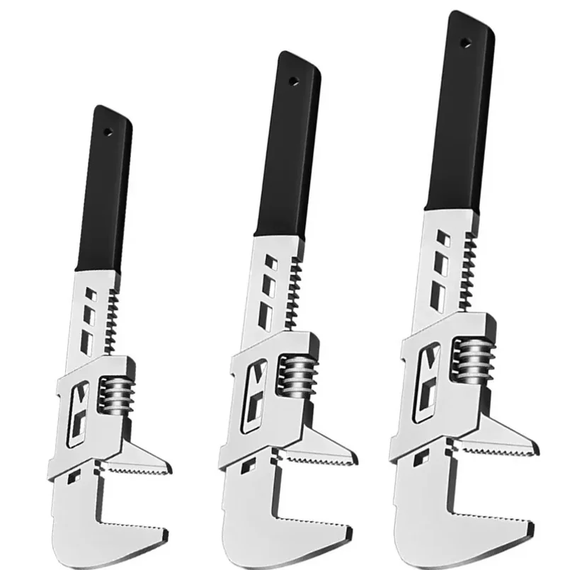 

12"-type Wrench Right Angle Wide Jaw Opening Adjustable Spanner Wrench Tools Use in Auto Construction and Home Repairs