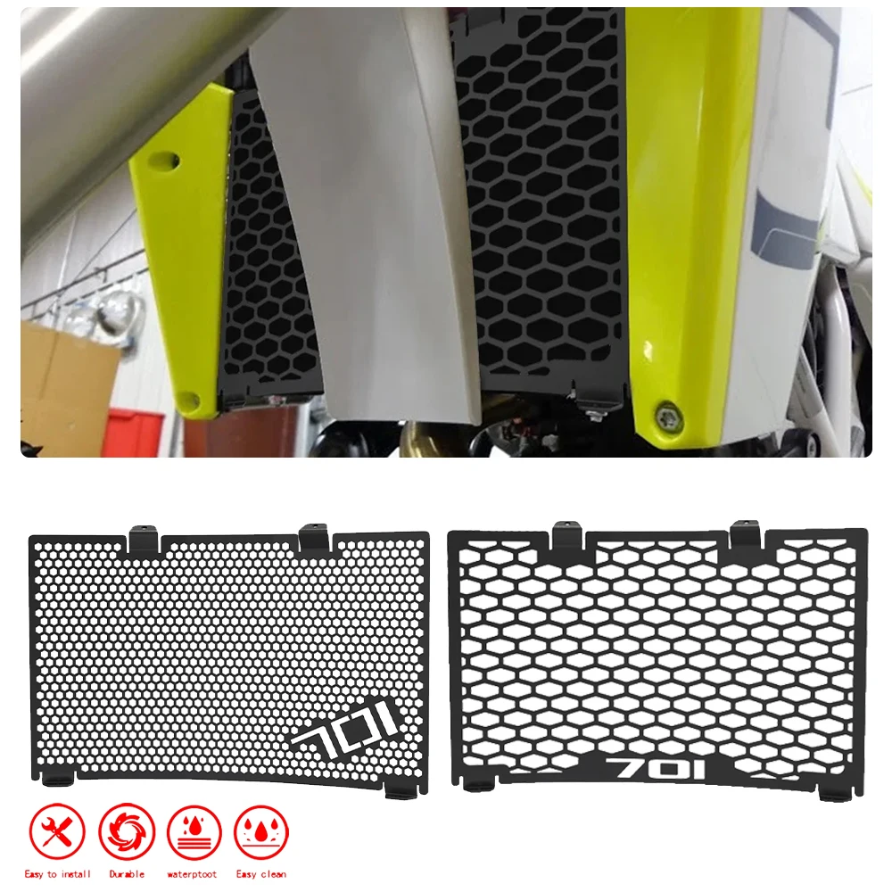 

For Husqvarna 701 Enduro 701 Supermoto 701Enduro 2016-2023 2022 2021 2020 2019 Motorcycle Radiator Grille Guard Protector Cover