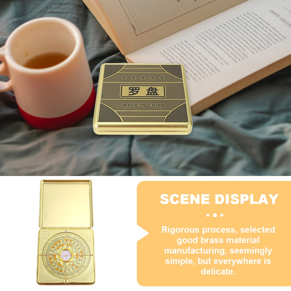 

Divination Compass 14 5cm Feng Shui Pan Precision Instrument Retro Chinese Style Traditional Tool Camping Hiking Brass