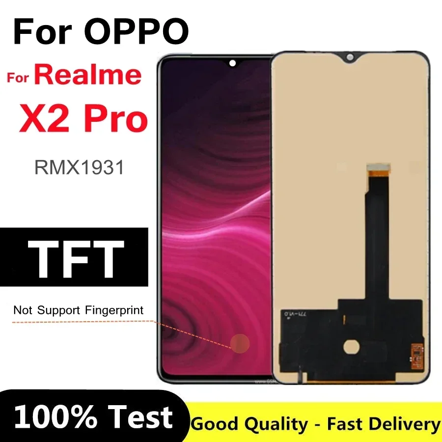 65インチtft-oppo-rmx1931-realme-x2-pro用lcdディスプレイ画面タッチパネルスクリーンデジタイザーアセンブリ