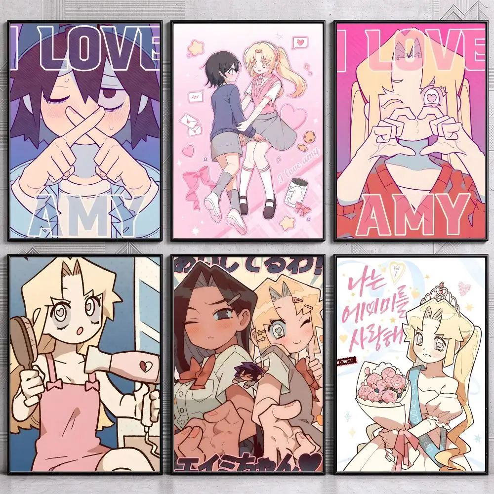 Romantic Manhwa I L-Love Amy Poster Wall Art Print Sticker for Bedroom Living Room Dorm Office Modern Home Decor Gift