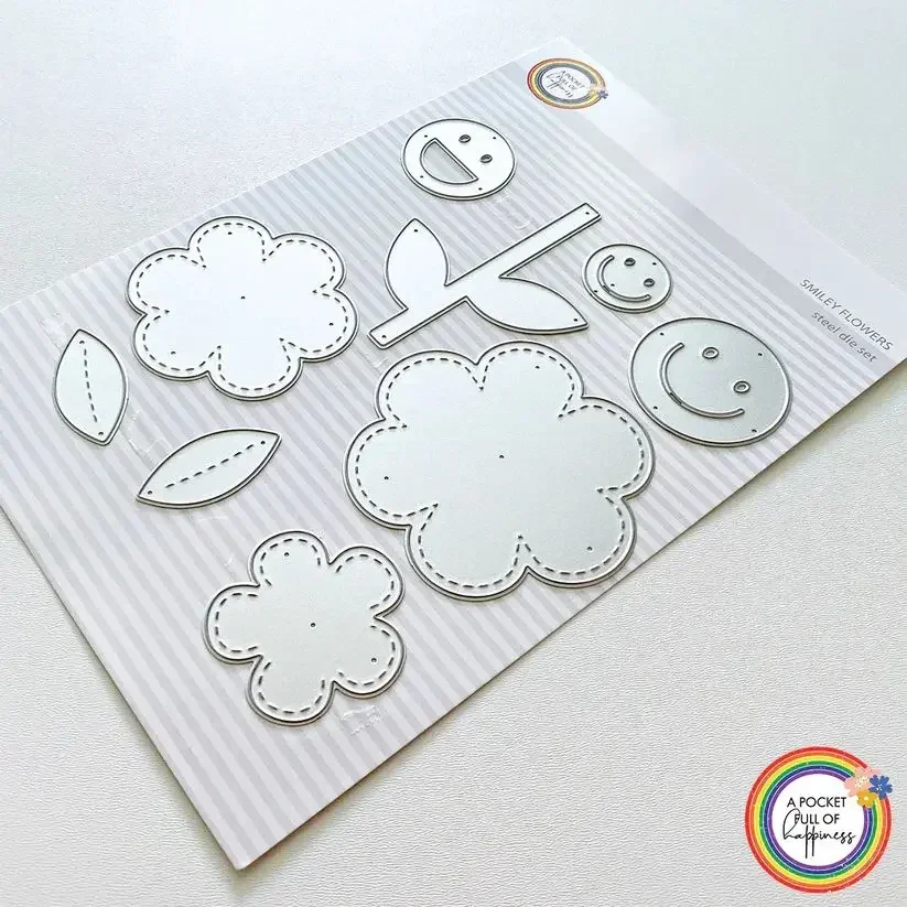 

Piggy Craft metal cutting dies cut die mold Smile sun flower Scrapbook paper craft knife mould blade punch stencils dies