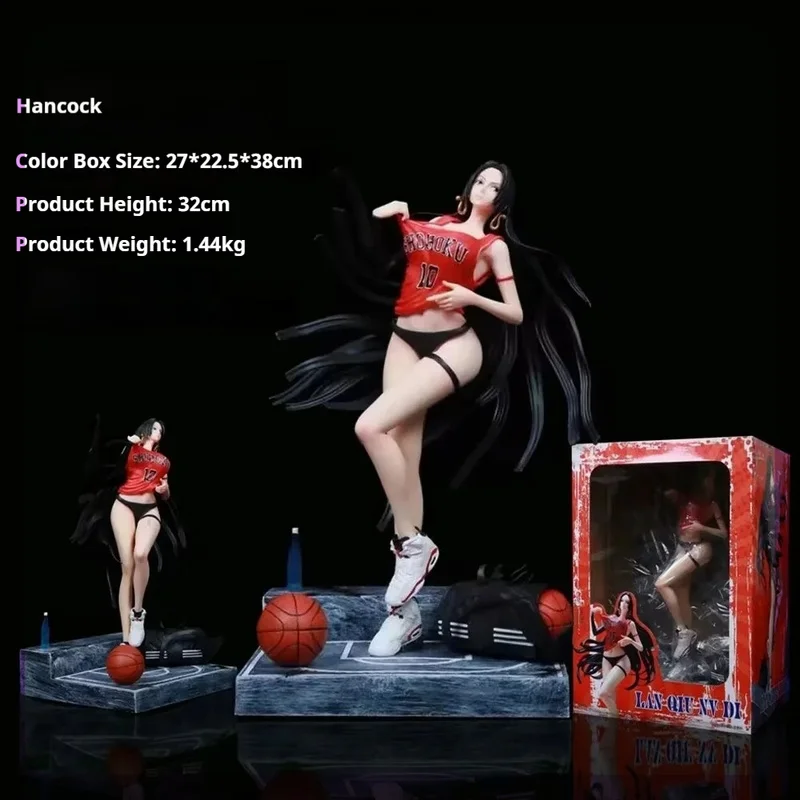 

32cm One Piece Hancock In Sexy Number 10 Basketball Jersey Anime Girl Figure Model Statue Collection Desktop Decoration Ornament