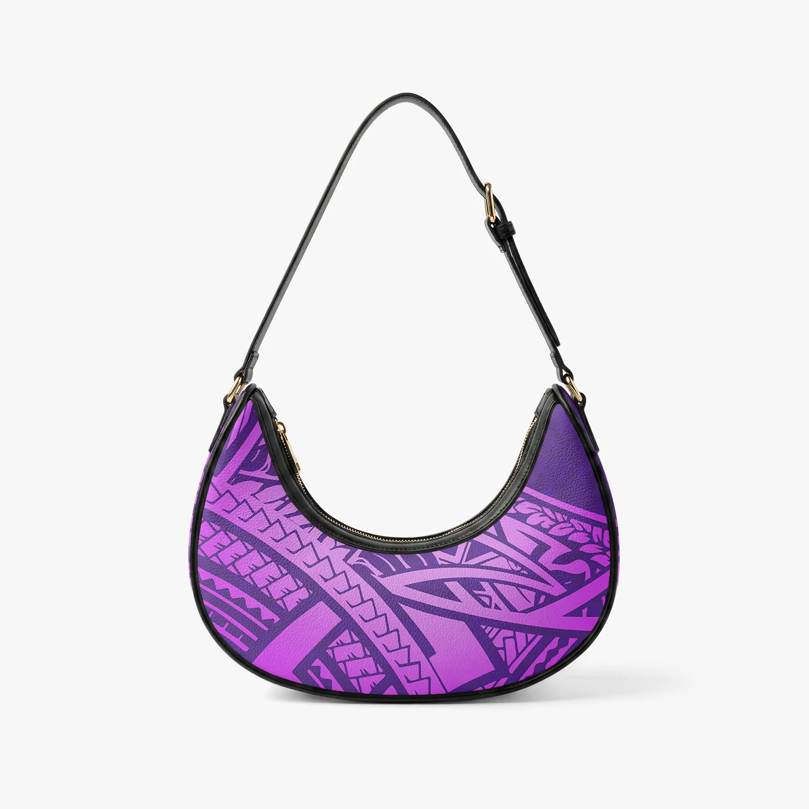 Woman's Underarm Bag Banquet Custom Handbag High-Quality PU Shoulder Bag Polynesian Style hibiscus Flower Design 2026 New - view 4