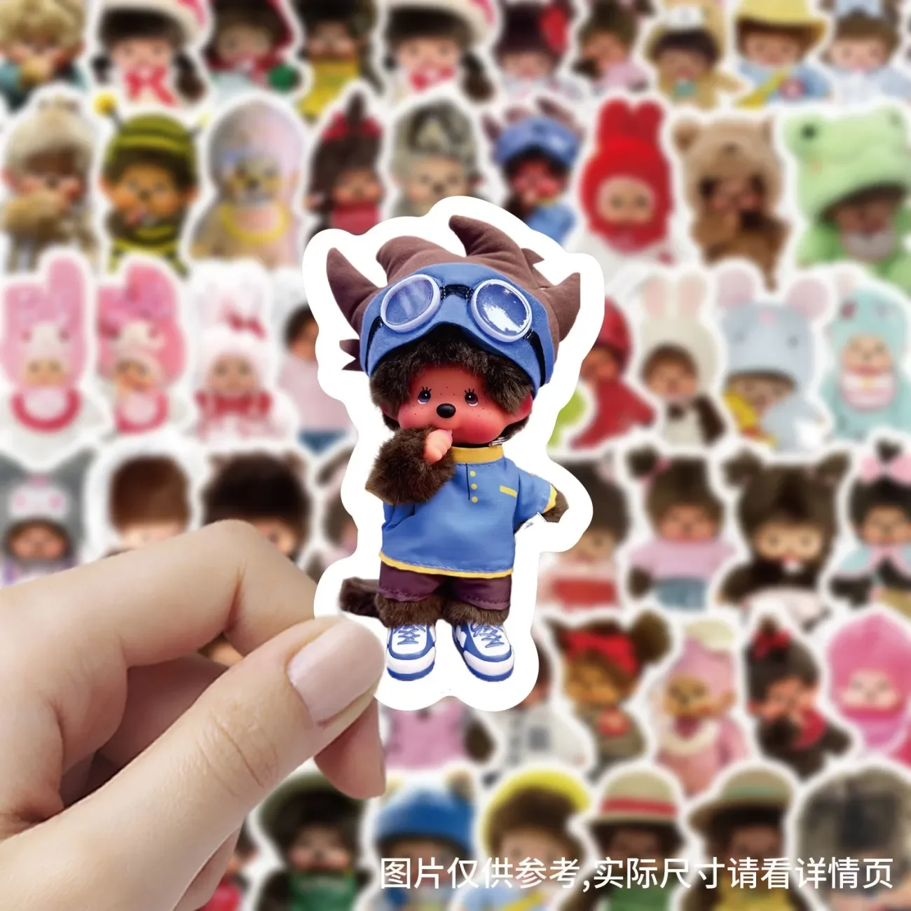80 pçs kawaii anime para monqiqi adesivos dos desenhos animados decalques de vedação à prova dwaterproof água diy scrapbooking papelaria bonito adesivo presentes