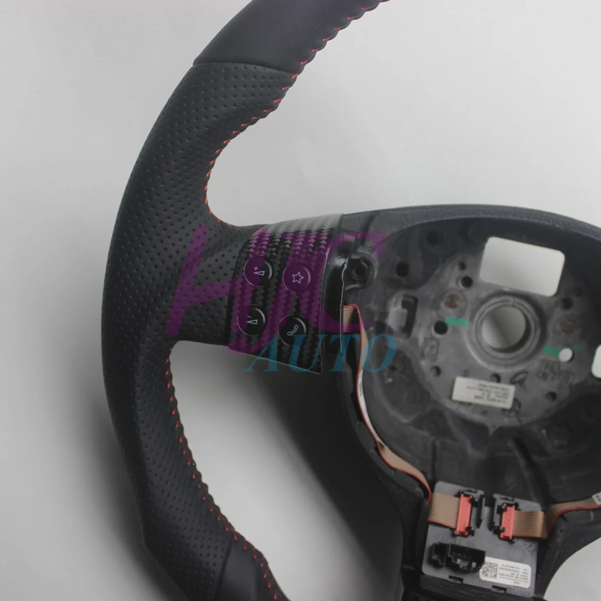 For VW Volkswagen Golf 5 GTI R32 EOS Passat B6 Jetta Mk5 Caddy Bora D Shape Leather Steering Wheel