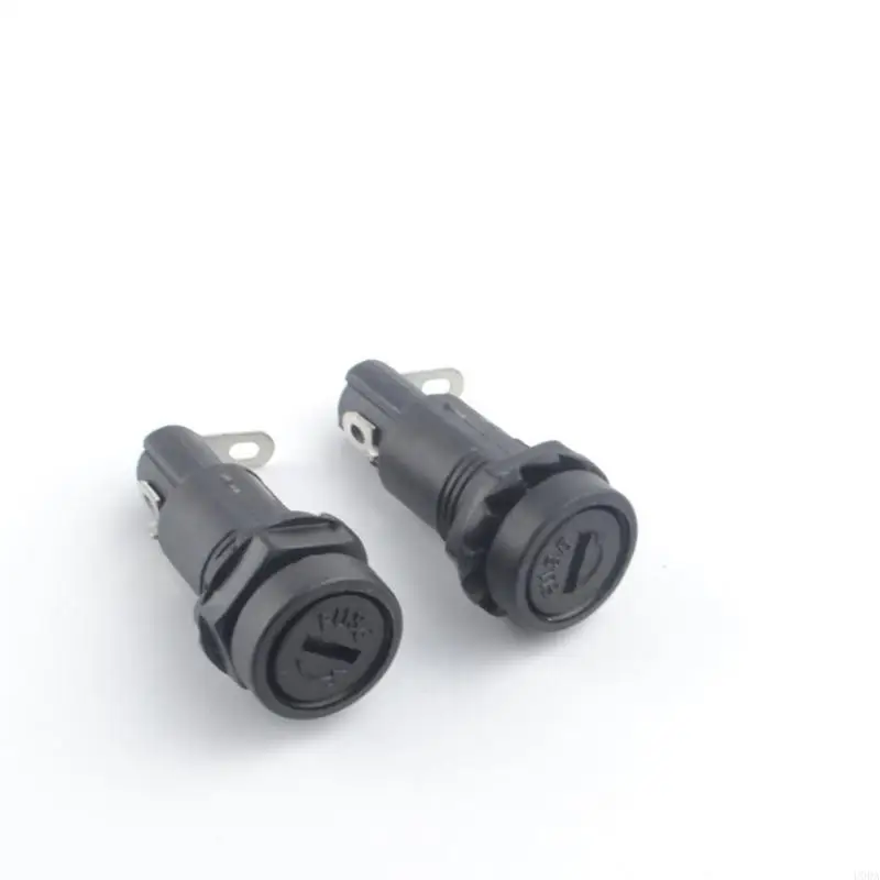  10Pcs High Temperature Resistance Fuses Box 250V 10A Tube Holder Replacement Panel Mount Chassis Fuses Holder Enduring
